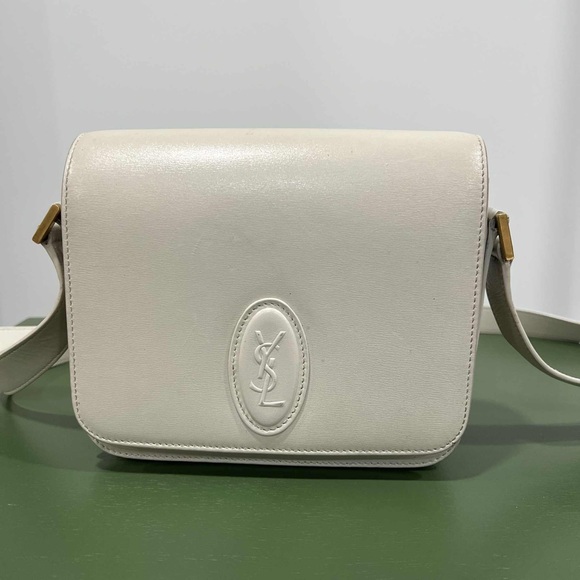 SAINT LAURENT Calfskin Le 61 Shoulder Bag White - Picture 1 of 14